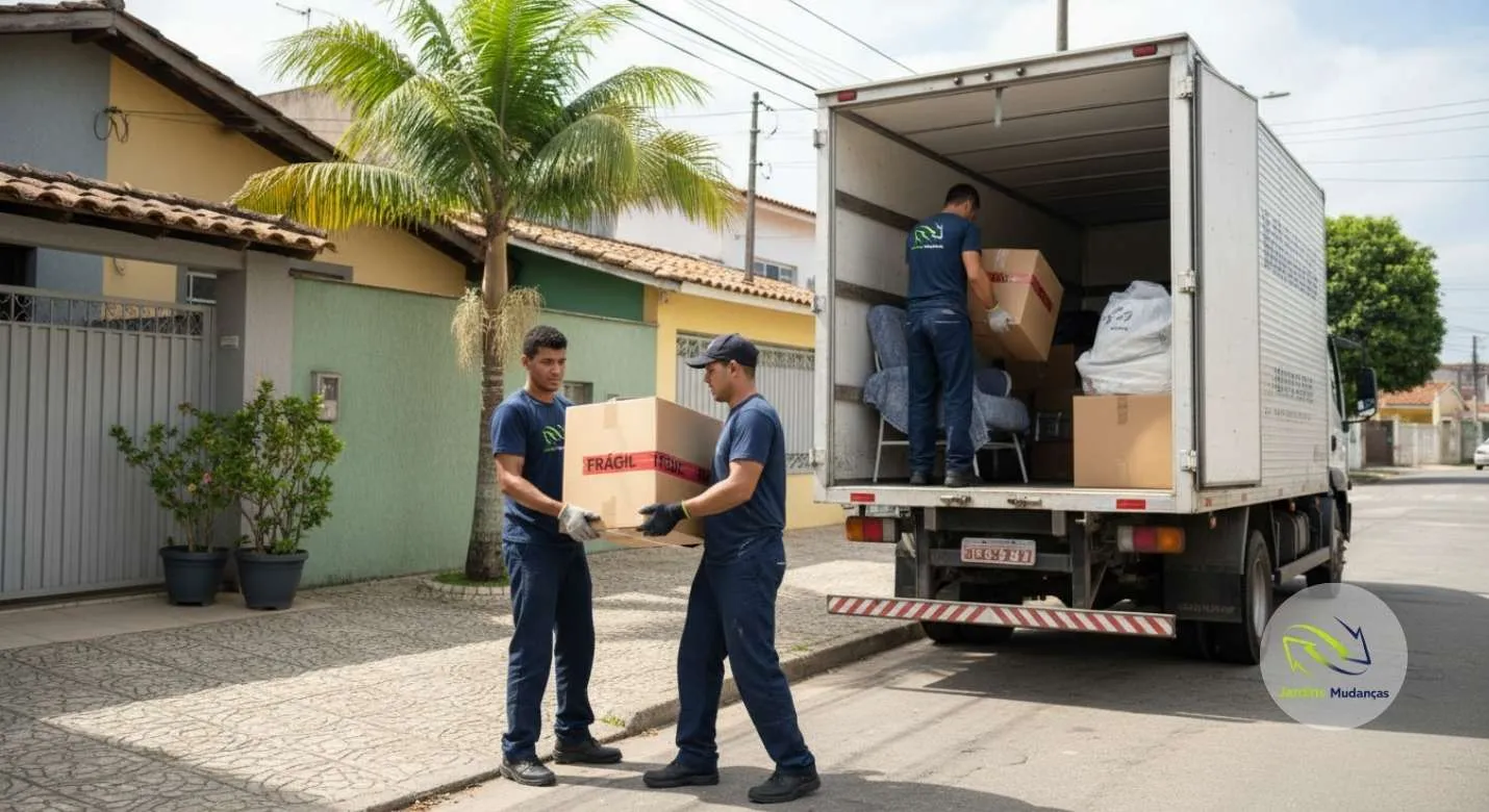 Aplicação prática do transporte de móveis em mudanças