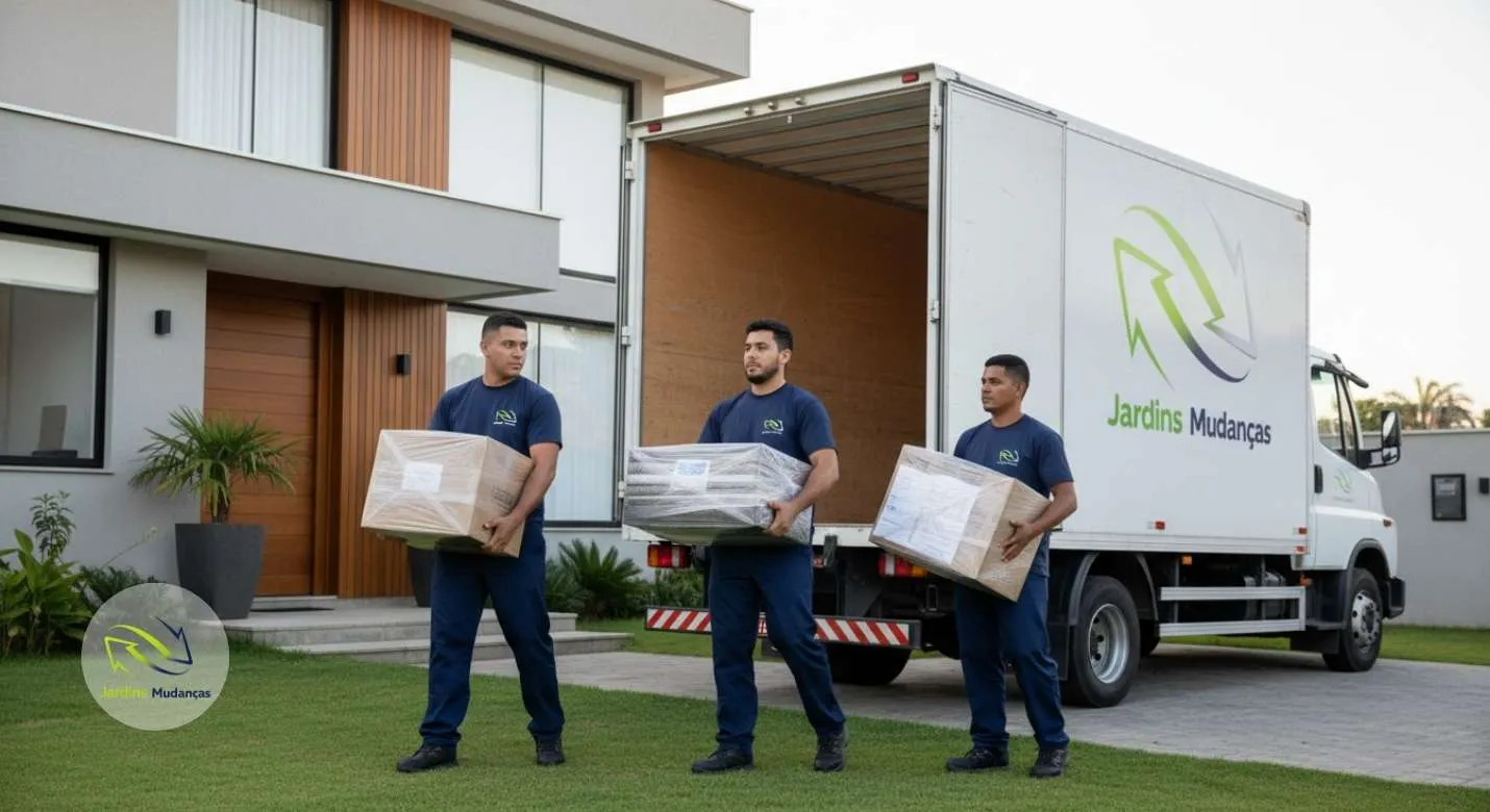 Processo de embalagem e organização na mudança